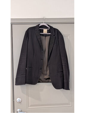 Diesel Men's Black Cotton Blazer Sport Coat Jacket XXL 3 Button Casual Tailored